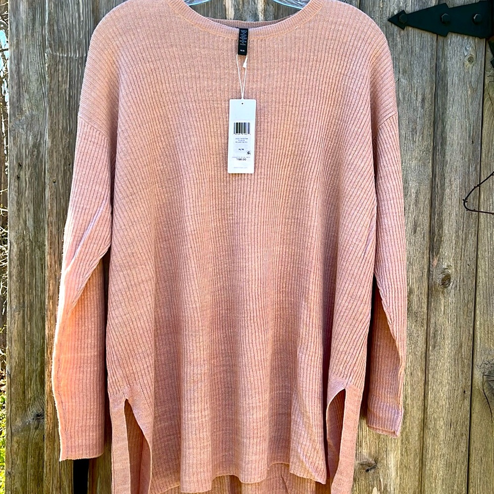 Eileen Fisher NWT Pink Linen Sweater Size M